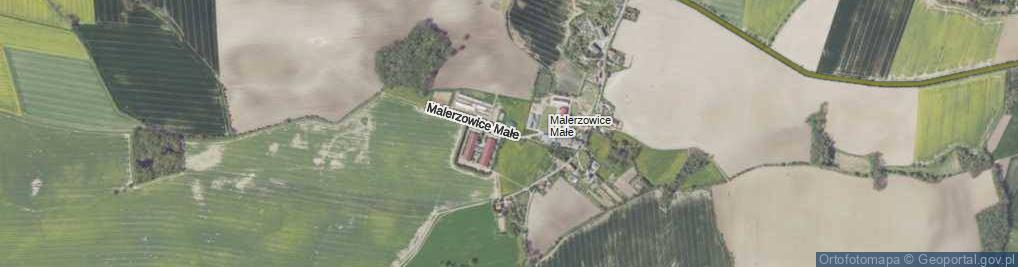 Zdjęcie satelitarne Malerzowice Małe ul.